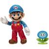 Super Mario Action Figure, 4 Inches, Ice Mario, Collector's Item, Includes Ice Flower Accessory