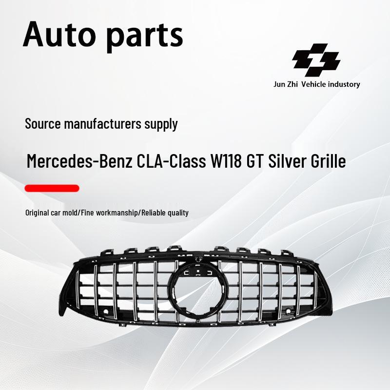 Замена передней решетки радиатора GT Silver для Mercedes-Benz CLA-Class W118 2020-2023