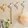2pcs Wall Hooks Self-adhesive Rabbit Hook Plastic Key Towel Door Wall Hanger Hanging Rack Kitchen Bathroom Accessories
