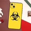 Чехол-логотип со знаком биоопасности для iPhone 14 Pro Max 16 15 11 12 13 17 Pro Max mini 15 16 Plus 16e 17 Air Задняя крышка