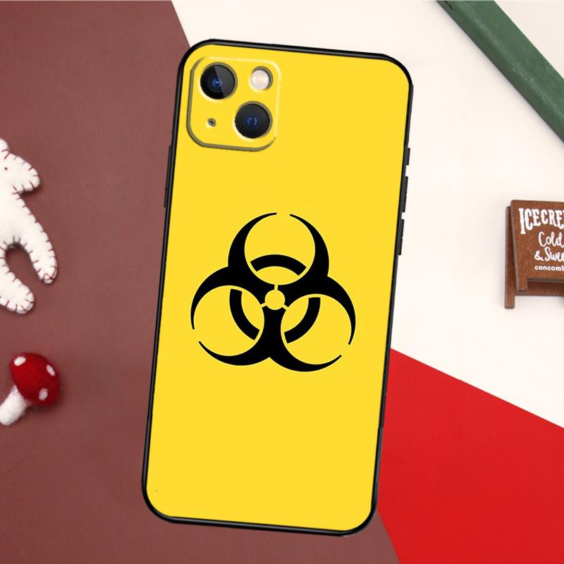 Чехол-логотип со знаком биоопасности для iPhone 14 Pro Max 16 15 11 12 13 17 Pro Max mini 15 16 Plus 16e 17 Air Задняя крышка