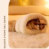 Cat Bed Winter 2024 Winter Cat Sleeping Bag For Cats Soft Cave Zone Cuddle Mini For Cats Washab Y8H0