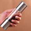 Dual Spice Grinder 2-in-1 Stainless Steel Manual Pepper And Salt Mill with Ceramic Core Adjustable Coarseness Seasoning Tool for Kitchen Travel Use