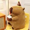 35 см шапка-торт капибара плюшевая имитация капибара аниме пушистая игрушка милая кукла мягкие игрушки мягкая кукла плюшевый рождественский подарок