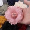 Camellia Sinensis Camellia Flower Brooch Fabric Art Flower Brooch Party Costume Decoration  Woman
