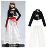 Girls Jazz Dance Outfit Set Hip Hop Streetwear Performance Costume Kids Stage Show