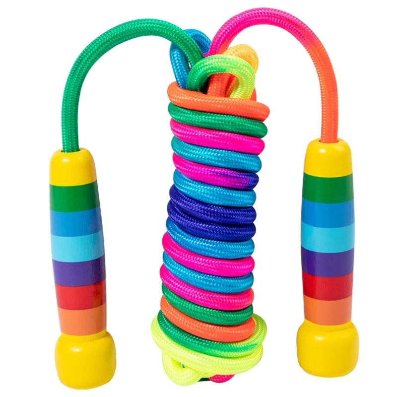 Детская регулируемая скакалка с ручкой Скакалка