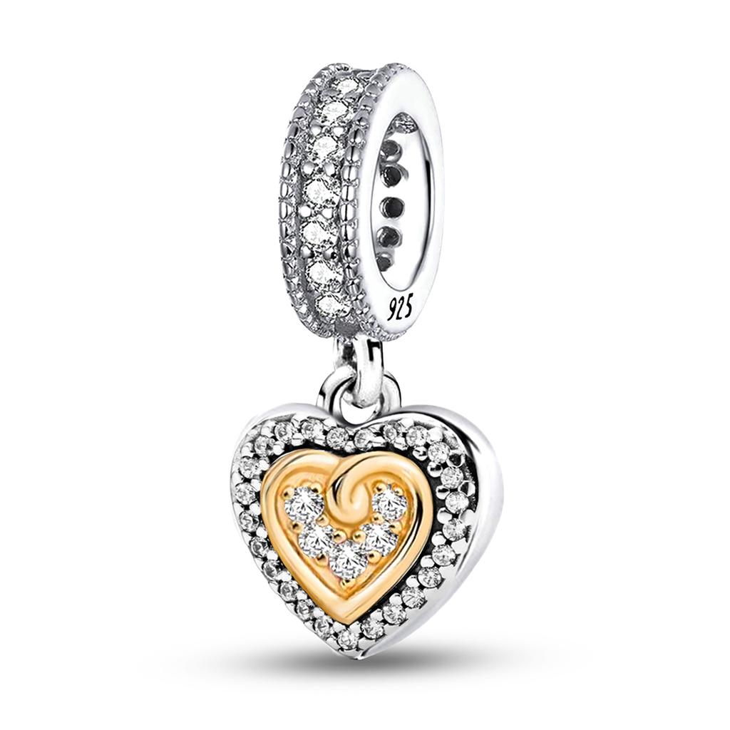 Медь Любовь Сердце Светлячок Золотая Серия Шармы Подходят для DIY Изготовления Браслета Ожерелья Подарок Высокое Качество Изысканные Ювелирные Изделия