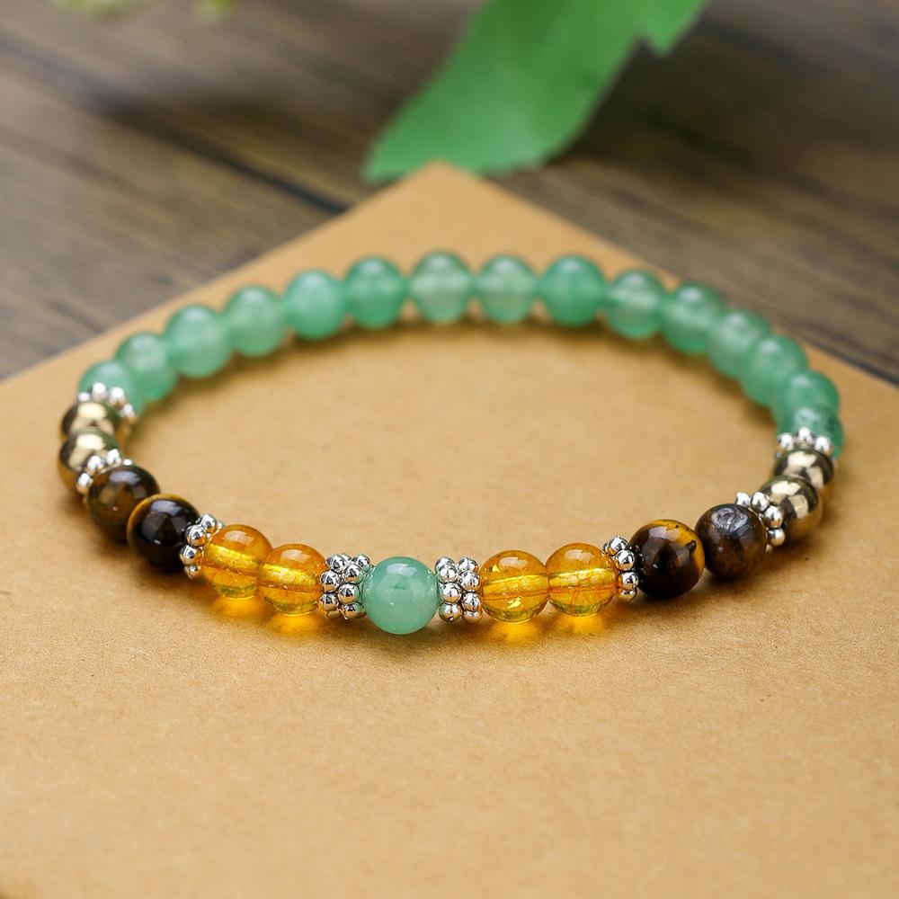 Кристаллический браслет тигровый глаз эластичный браслет из бисера оптовая продажа натуральный камень экспорт ювелирные изделия бисер браслет