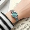 Женские наручные часы с квадратным циферблатом, регулируемым стальным ремешком, кварцевым механизмом, женские классические деловые наручные часы с браслетом, модные ювелирные изделия