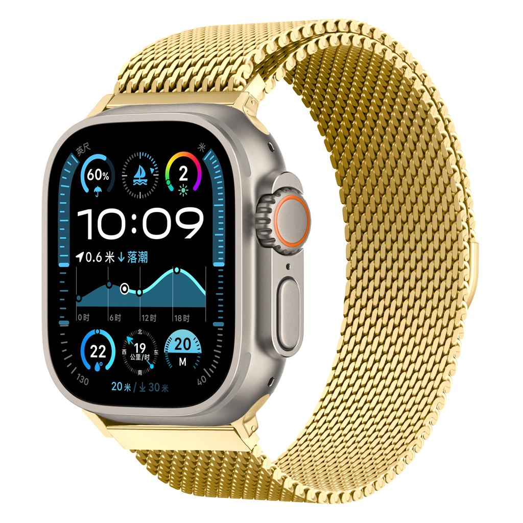 Толстый металлический ремешок для Apple Watch Band Ultra2 3 49мм 46 45мм 41мм 40мм 44мм Миланский ремешок Браслет iWatch series SE 11 10 9 8