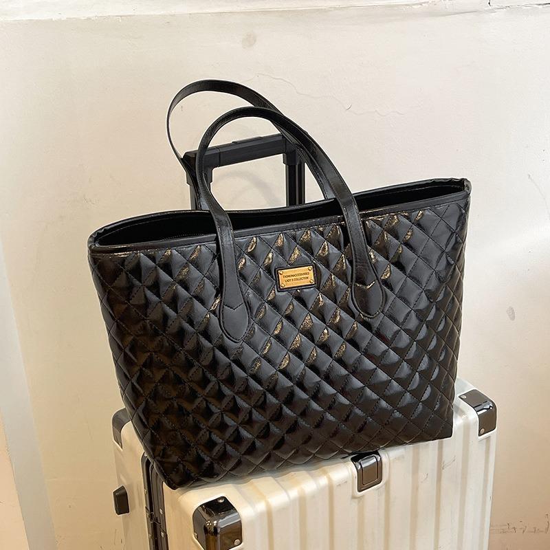 Большая сумка женская новая мода большая вместимость сумка подмышку ромбовидная вышивка нитью универсальная сумка-тоут