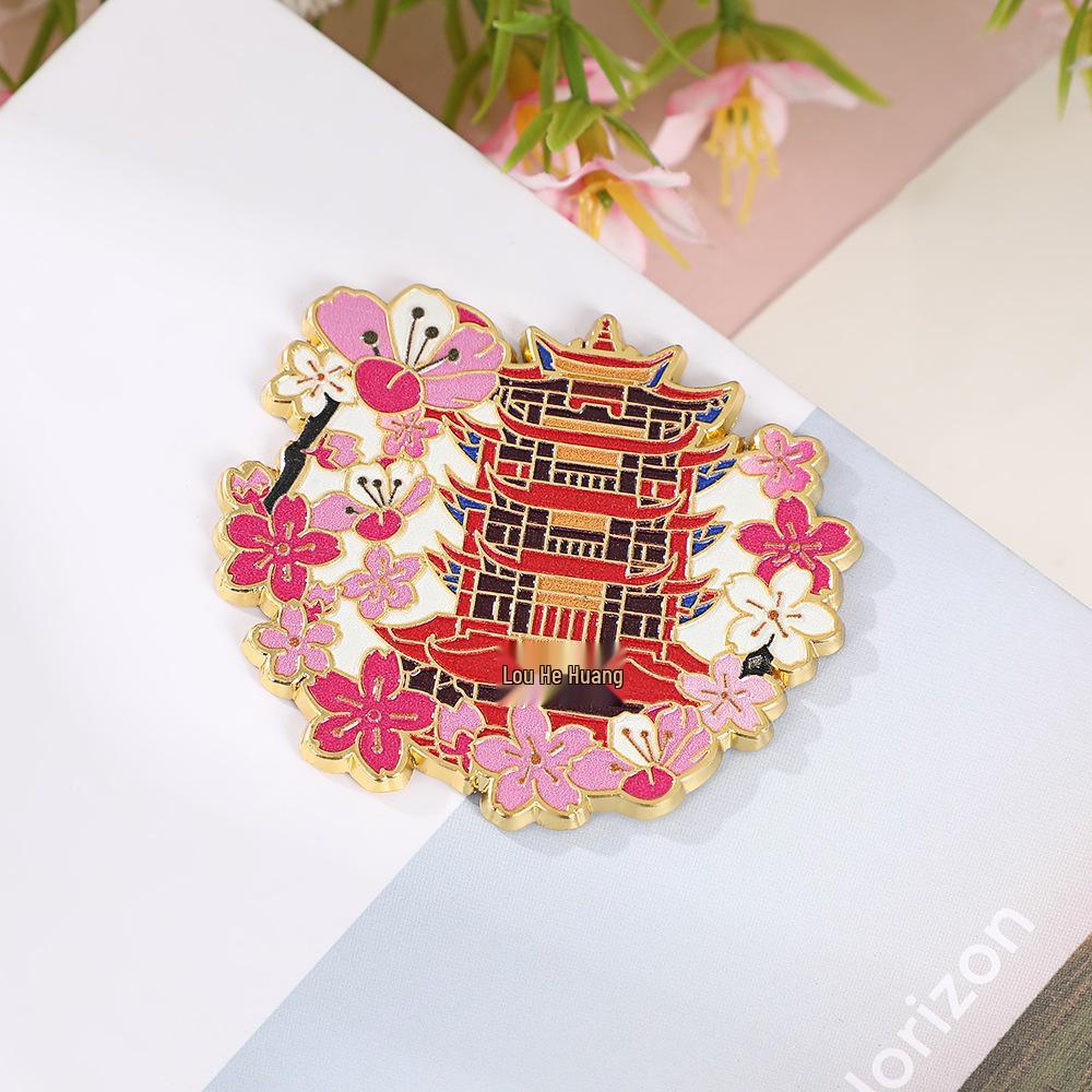 Wuhan Yellow Crane Tower Cultural Souvenir Fridge Magnet