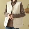 Vest for Women Cotton Autumn Winter Sleeveless Tops Fleece Lined Large Pocket Vest Oversize Thickened Down Casual V-neck Vest