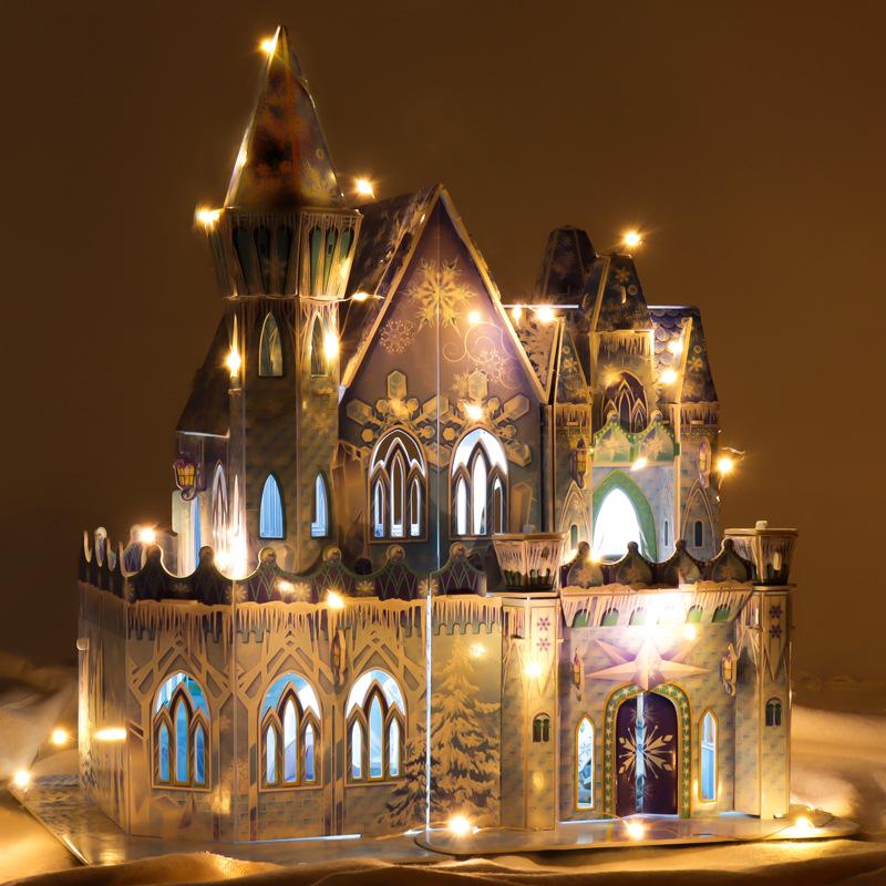 3D Ice & Snow Castle Puzzle for Kids - Creative Holiday Gift for Girls
