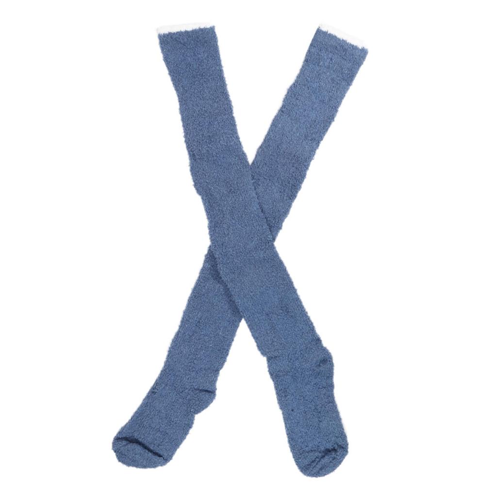 1 пара женских теплых плюшевых чулок до бедра, зимние чулки выше колена из кораллового флиса, длинные носки для дома, сна, пола, однотонные