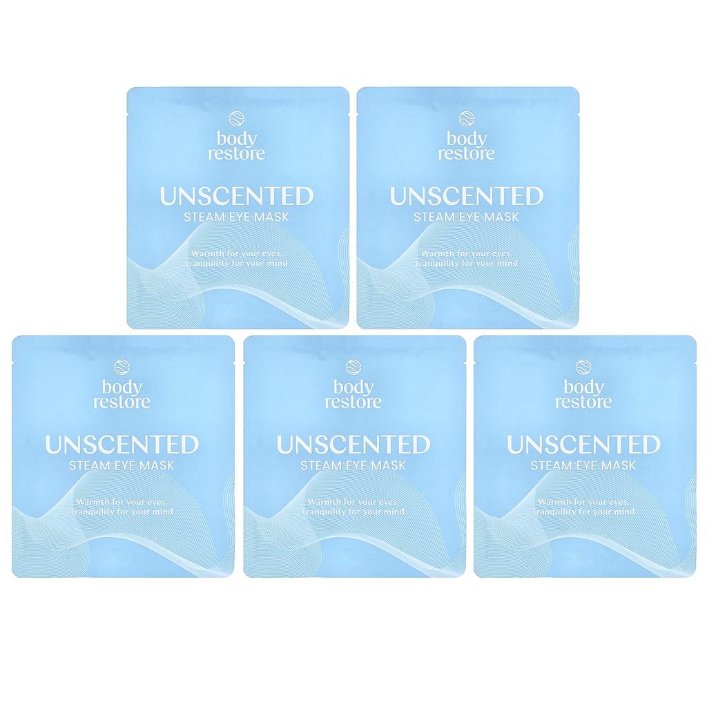 Body Restore, Steam Eye Mask, Fragrance Free, 5 Pack