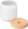 Ishimaru Tougei Hasami Ware Wooden Lid Canister Storage Container, Large, Approx. 450ml, White, Made in Japan, 112239 741