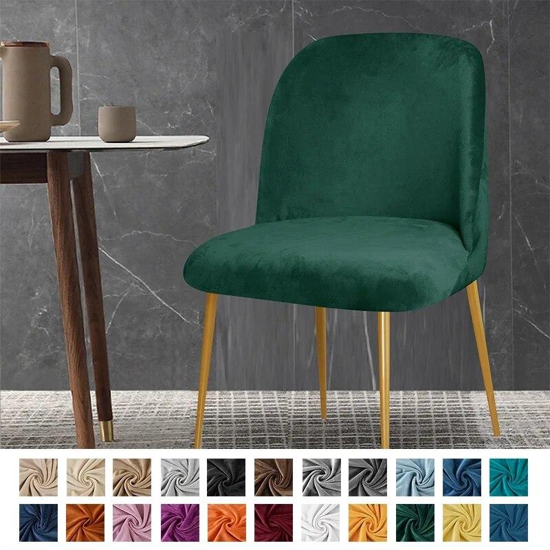 1/2/4/6 шт. бархатные чехлы на стулья для макияжа с круглым дном, табурет с акцентом на низкую спинку, обеденный офисный стул, чехол на сиденье