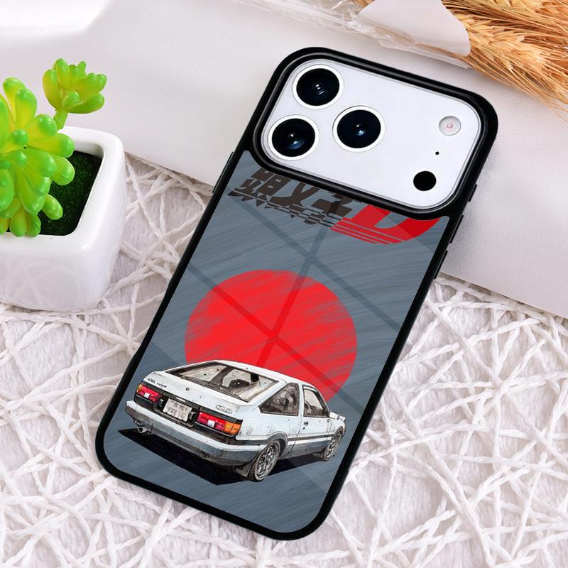 Мягкий чехол для телефона Initial D для iPhone 17 Air 16 15 11 12 14 13 Pro Max Ударопрочный чехол