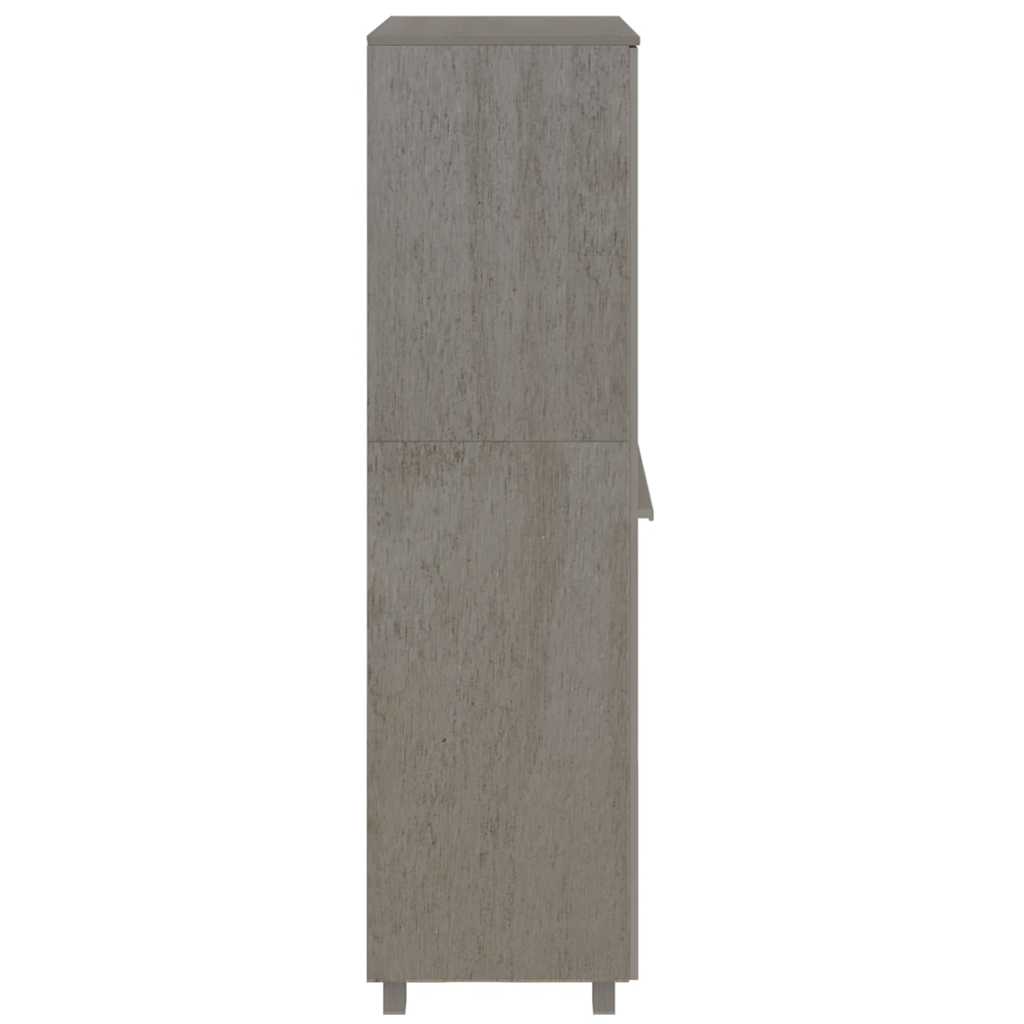 HAMAR Wardrobe Light Grey 89 x 50 x 180 cm Solid Pine Wood