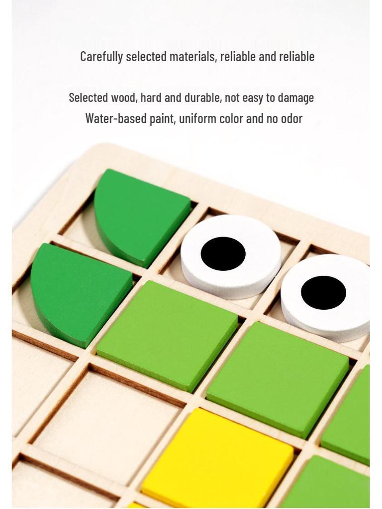 Mosaic 3D Wooden Puzzle Building Blocks for Kids