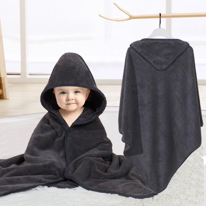 Newborn Cartoon Hooded Swaddle Blanket - Absorbent Coral Fleece for Spring & Autumn
