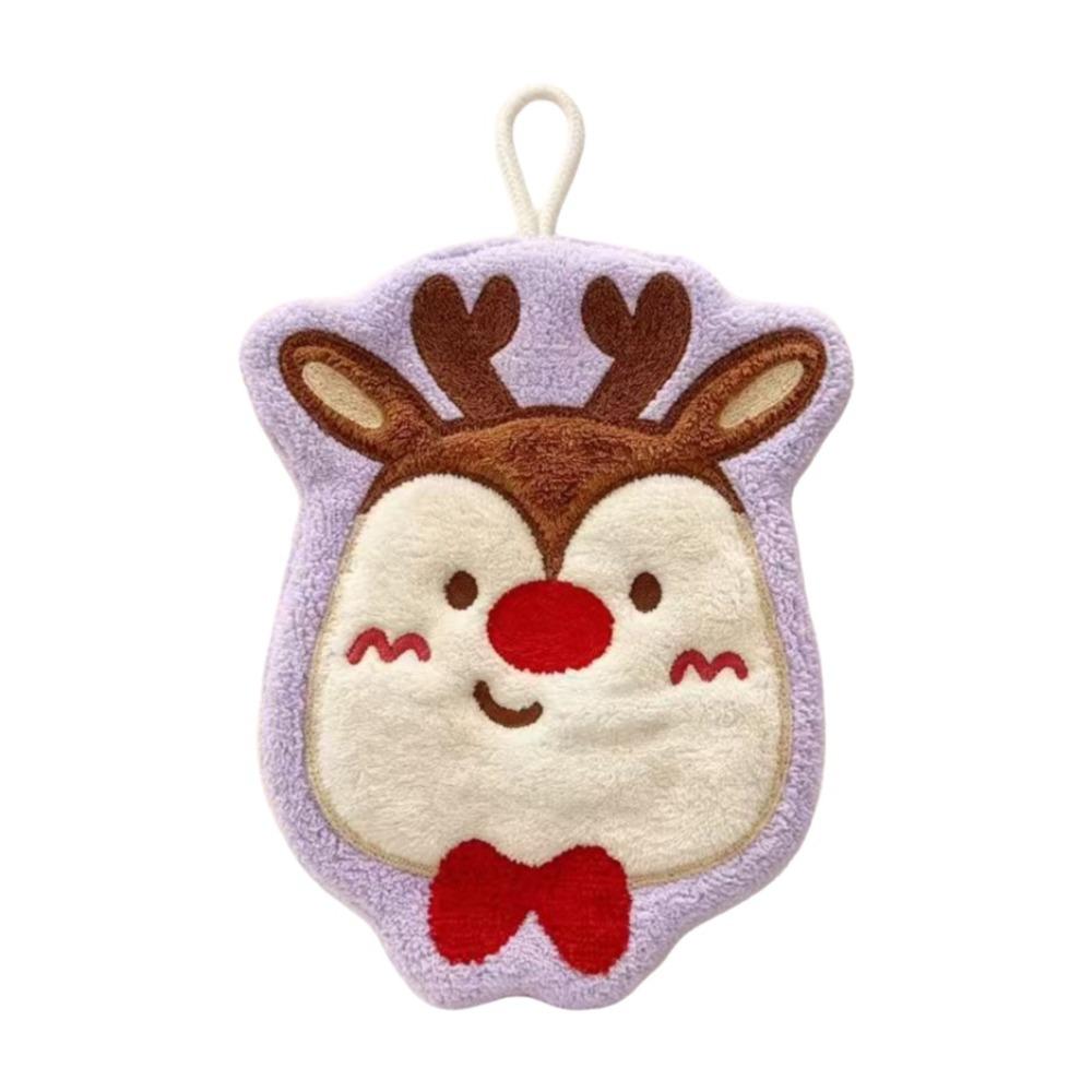 Coral Fleece Children's Small Towels Absorbent Christmas Tree Towel Cleaning Cloth Christmas Gift