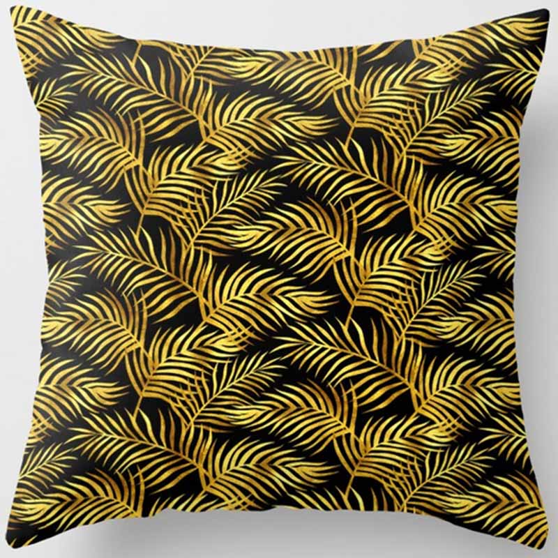 Черно-желтая квадратная наволочка, украшение для дома, чехол для автомобильного дивана 45 см * 45 см