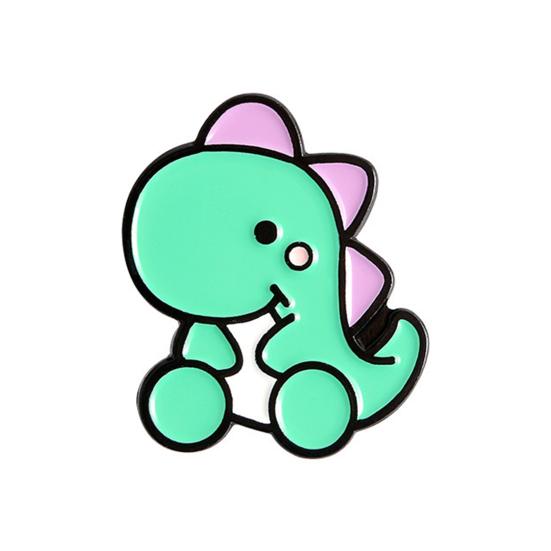 Брошь на булавке, красочное украшение в виде динозавра, мужская и женская брошь с мультяшным животным, декор одежды