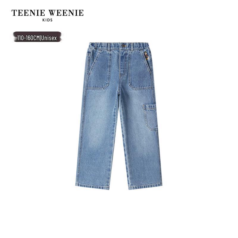 Teenie Weenie Kids Unisex Straight-Leg Denim Cargo Pants