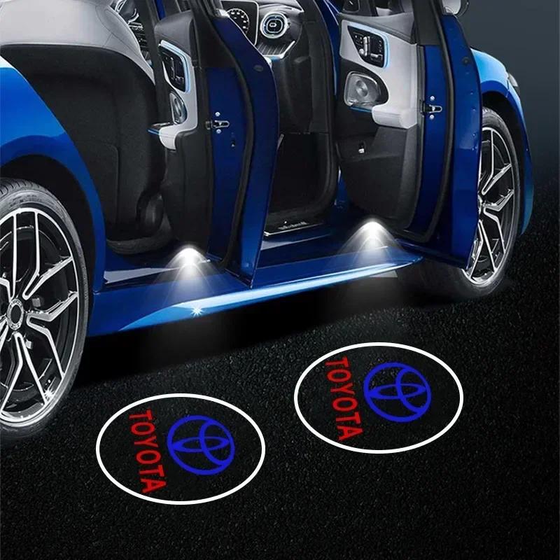 2 шт./компл. Приветственный свет для двери автомобиля Светодиодная лампа-проектор для автомобиля Автоаксессуары для Toyota Corolla Yaris Chr Auris RAV4 Camry Highlander