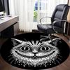 1 шт. Коврик Whiskers Whimsy для офиса, круглый, под офисные стулья, для спальни, гостиной, домашнего декора, декора комнаты, доступен в различных размерах