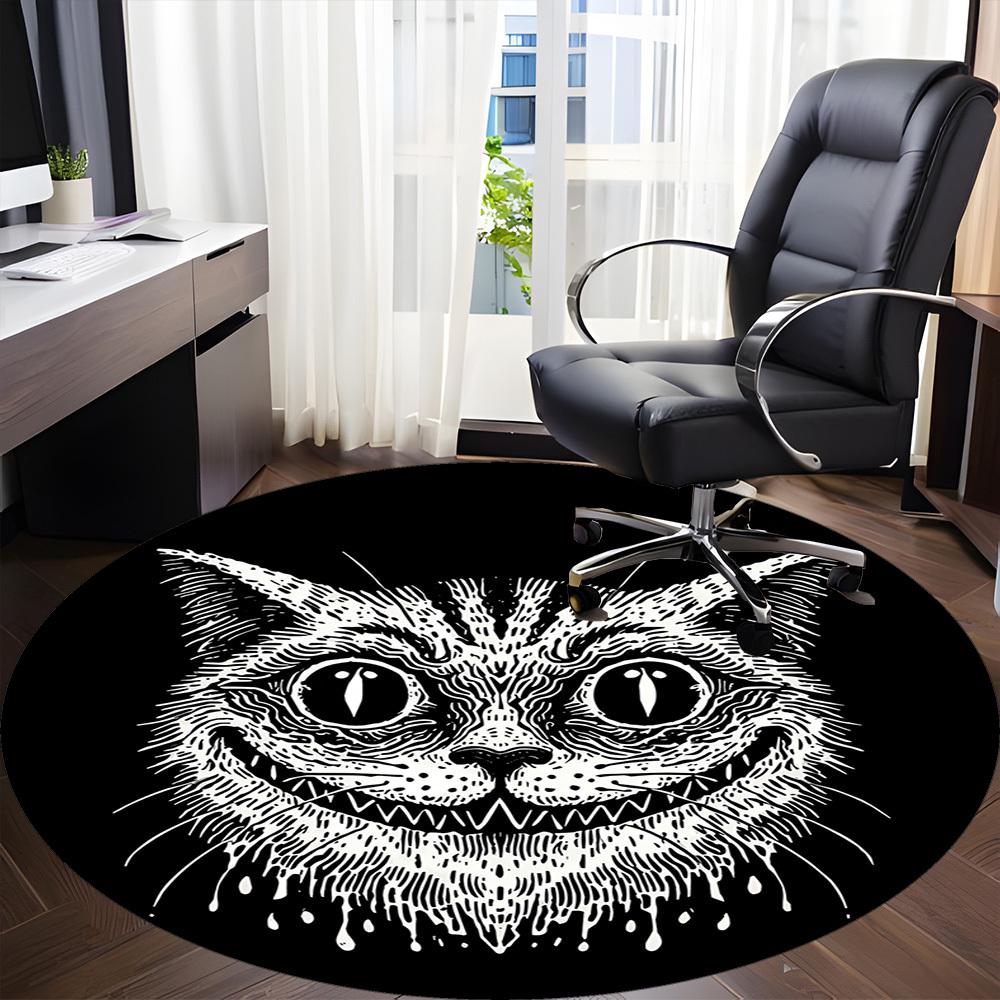 1 шт. Коврик Whiskers Whimsy для офиса, круглый, под офисные стулья, для спальни, гостиной, домашнего декора, декора комнаты, доступен в различных размерах