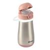 BEABA, Gourde inox 350 ml + anse - old pink