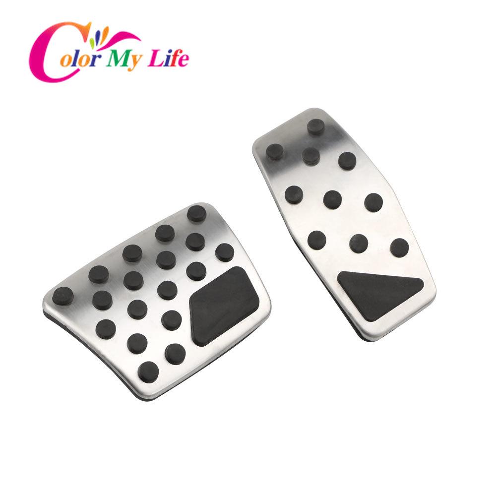 Color My Life педаль акселератора из нержавеющей стали крышка педали тормоза чехол для отдыха на педалях для Jeep Compass 2017- Renegade