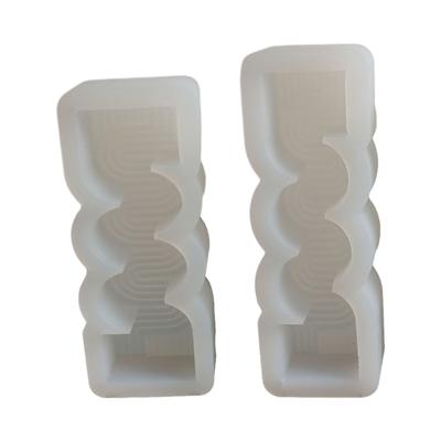 2 упаковки/лот S-образные геометрические линии свечи формы уникальные и красивые свечи арка силиконовая форма