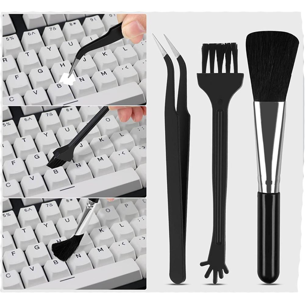 FONKEN 12Pcs Cleaning Tool Kits For Computer Camera Mechanical Keyboard Earphone Crevice Brush Computer Cleaner Set