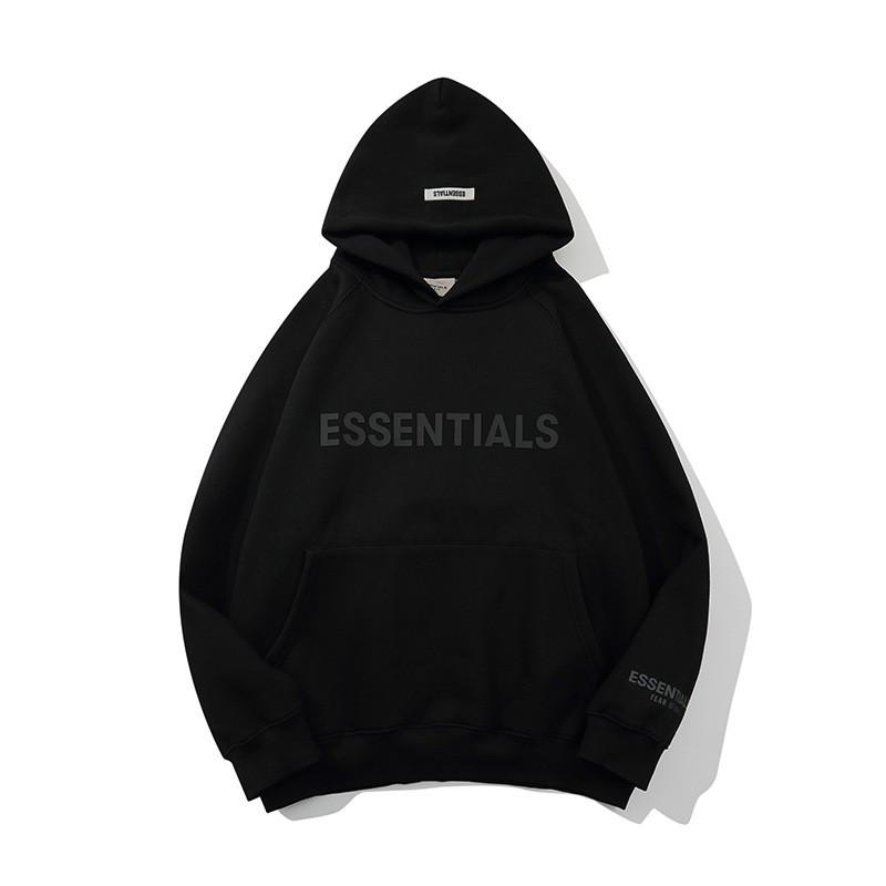 Reflective 3D Letter Hooded Sweatshirt Unisex Oversized Cotton Pullover Winter Warm Casual Top
