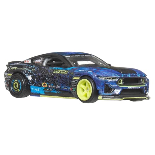 Hot Wheels Car Culture Circuit Legends 2024 Ford Mustang RTR Spec 5-FD Vehicle Toy Diecast Model Car for Ages 3 and Up, Blue, JBK48