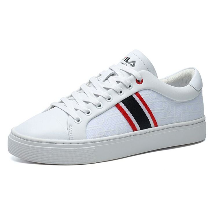 Fila 1911 Синтетическая кожа Нескользящие Амортизирующие Износостойкие Легкие Низкие Кеды Женские Кроссовки Белые F12W124345FWT