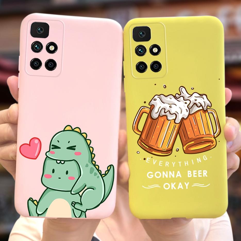 Для Xiaomi Redmi 10 2022 Чехол Милые Астронавты Мультяшная Крышка Мягкий Силиконовый Чехол Для Телефона Для Redmi 10 Prime Redmi10 Задняя Крышка Coque