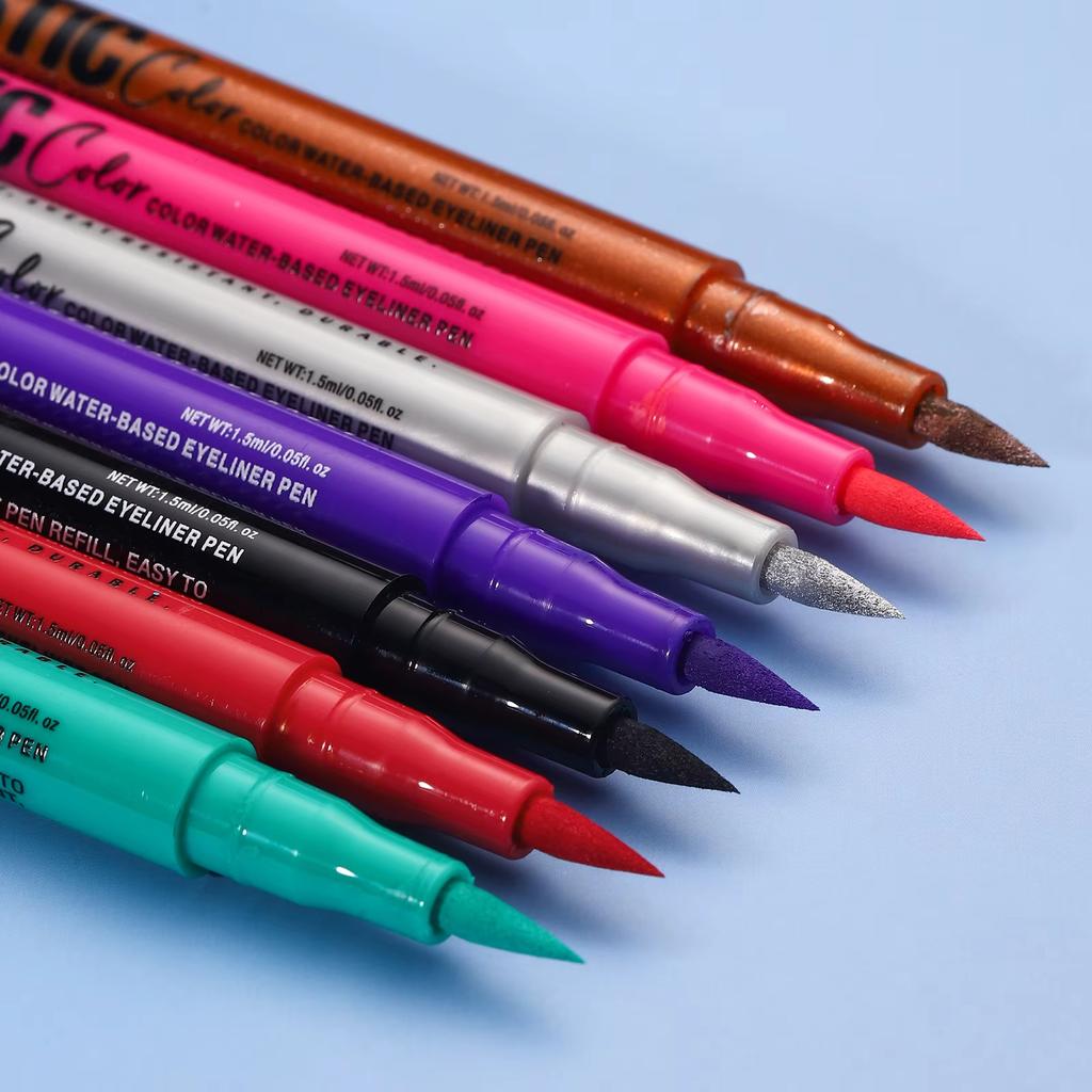 Подводка для глаз на водной основе Жидкая матовая ярко-красная Быстросохнущая Неразмазываемая подводка-карандаш для глаз Дерзкие Стойкие Образы Косметика