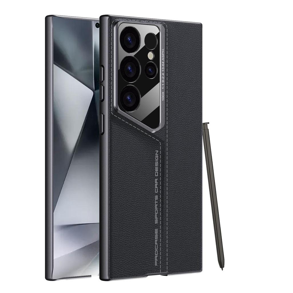 Защитный чехол-книжка из кожи с лезвием для Samsung S24 Ultra/S23 Ultra