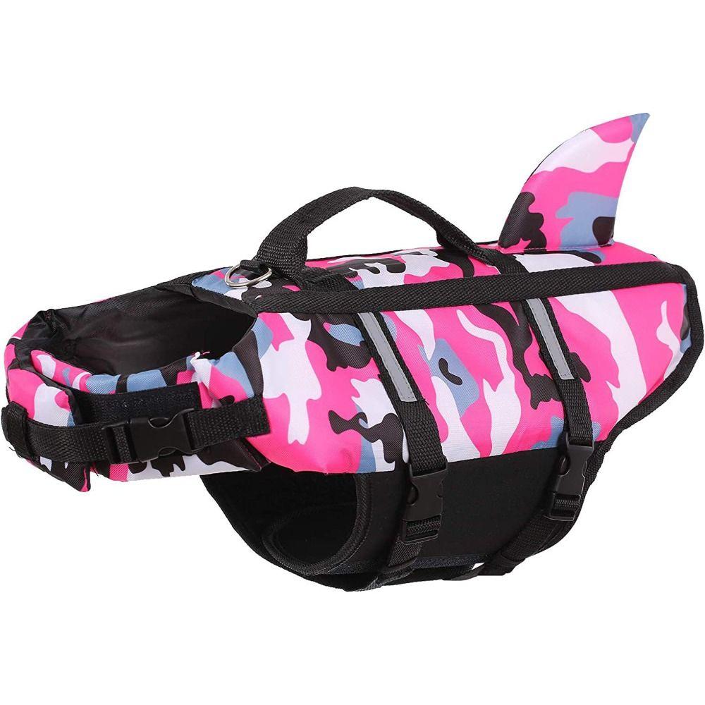 Collar Harness Camouflage Dog Life Jacket Polyester Dog Life Vest Dog Swimwear Swimming Boating