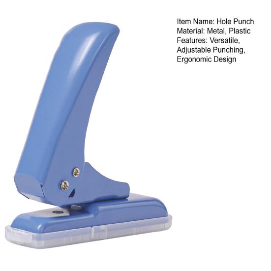 Single Hole Punch 40 Sheets Capacity Hole Puncher Adjustable Punch Position for Paper Cards Leather Precise Alignment Hole Punch for Home Office