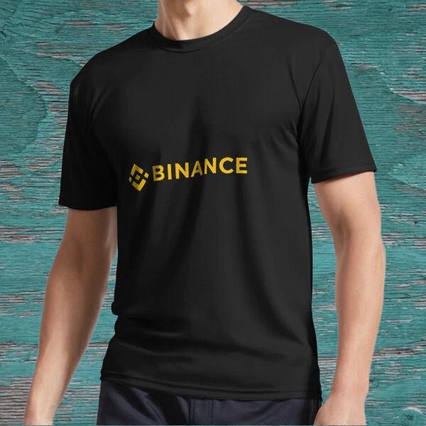 Новая футболка Binance Merch Active с логотипом Американская футболка Смешная Размеры от S до 5XL
