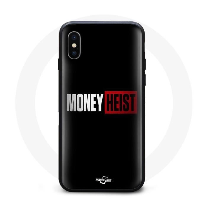 Чехол - La Casa De Papel - для iPhone XS Max - Мягкий - Черный - Дизайн, вдохновленный Money Heist