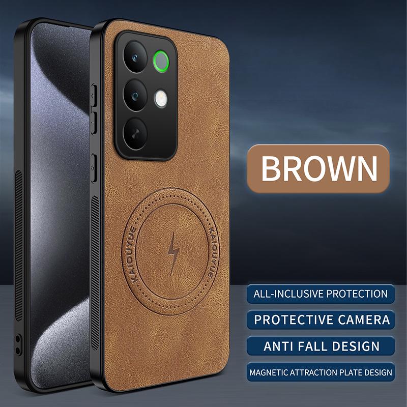 Чехол RealMe C85/C85Pro из кожи Наппа, с полным покрытием, противоударный, с магнитной крышкой для объектива