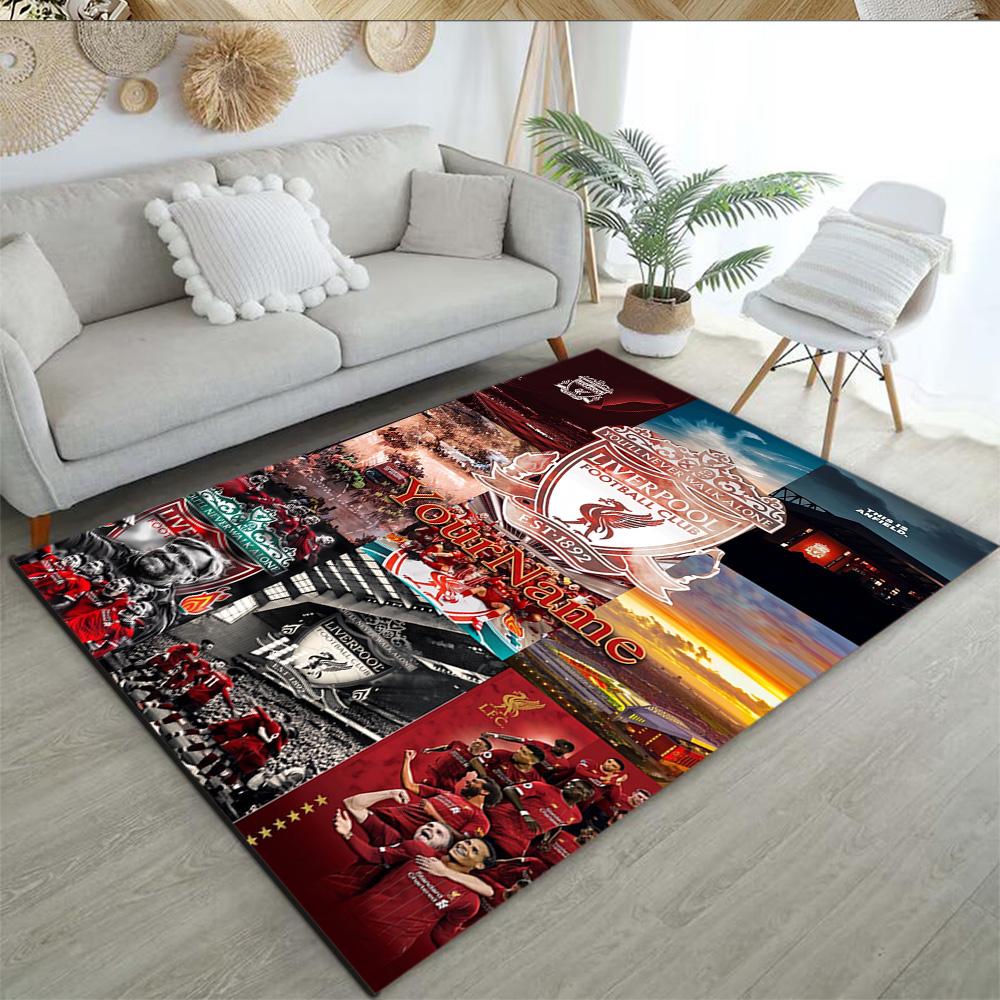 Liverpool Personalized Name Floor Mat Suitable for Playrooms Study room Outdoor Living Rooms Antislip Carpet Anime Office Decor